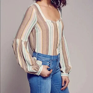FREE PEOPLE Size S/P Lightweight Gauze Blouse